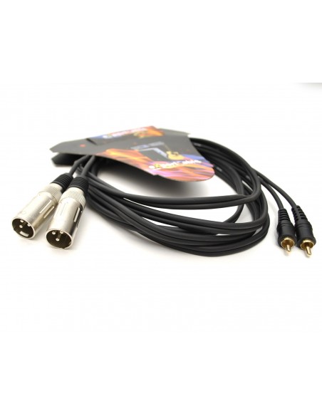 Cablu profesional 2RCA-2XLR - 3m