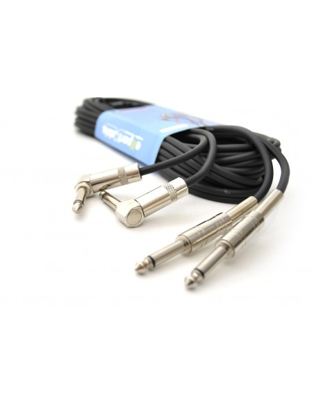 Cablu 2xJACK(6,3mm)-2xJACK(6,3mm cu cot)-5m