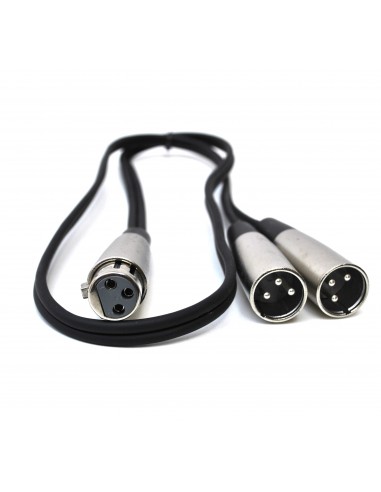 Câble audio Y, 1.5m, mini Jack 3.5 mm stéréo vers double RCA mâle,  Sommercable HBA