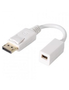 Cablu adaptor | DisplayPort tata/ Displayport mini mama, alb