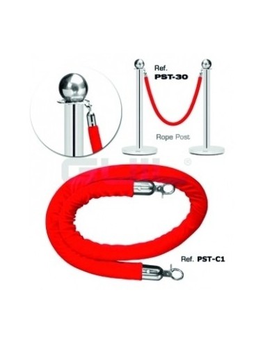 Cordon barieră Guil PST-CT1 - 1.5 m, roșu 