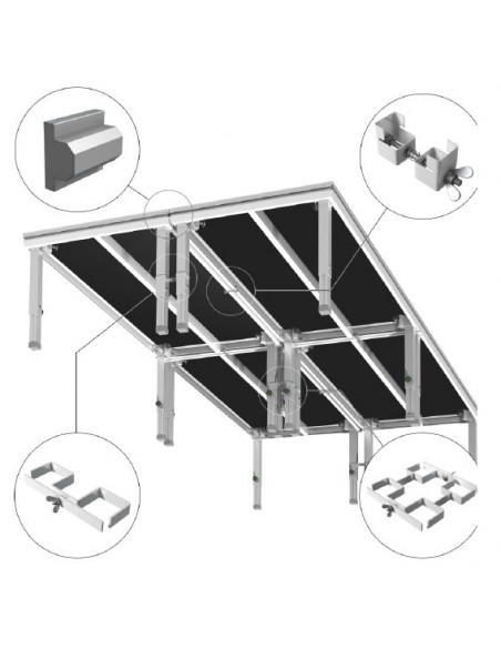 Podium scena 6 m x 4 m interior exterior