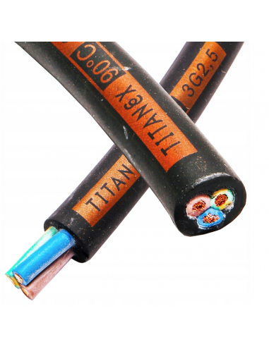 Cablu H07RN-F TITANEX® 3x2,5mm2 negru