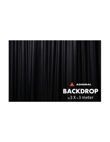 BACKDROP 320 G/M² 3M WIDTH X 3M H BLACK