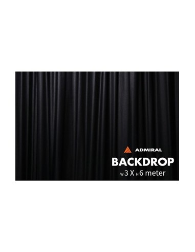 BACKDROP 320 G/M² 3M WIDTH X 6M H BLACK