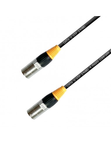 Cablu CAT6 24AWG Negru 50m conectori...